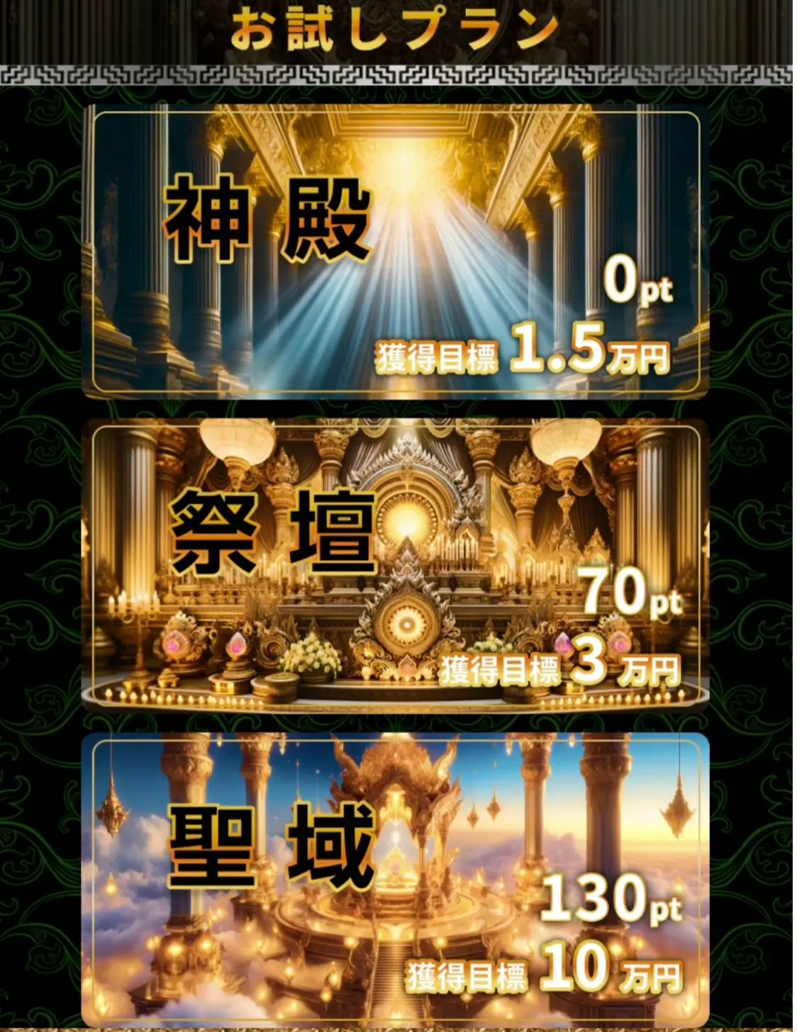 競輪リッチのお試しプラン案内画面